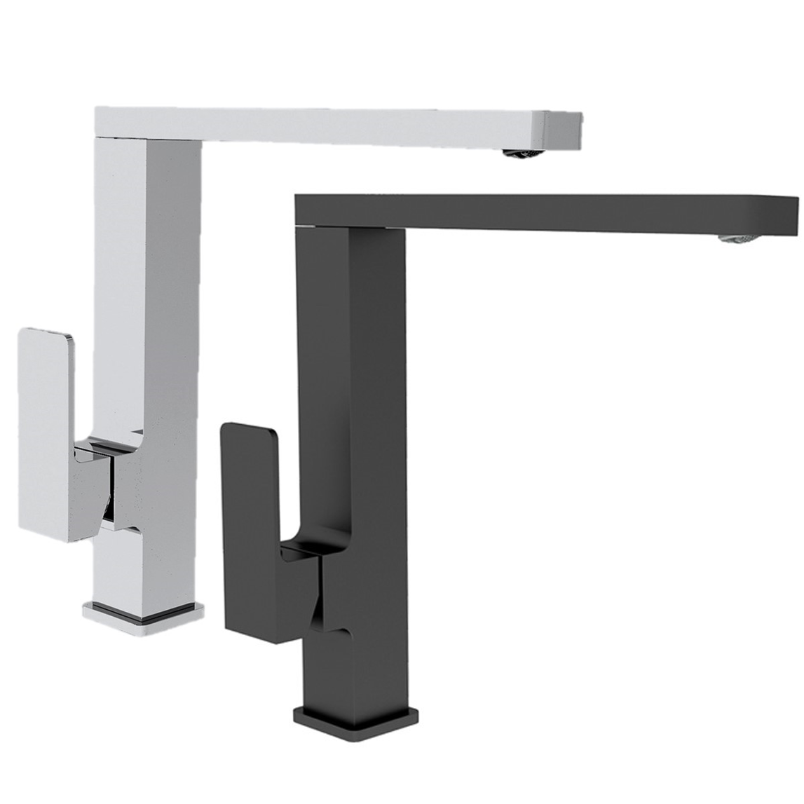 CELIA Flat Gooseneck Sink Mixer YSW3015-07/BK